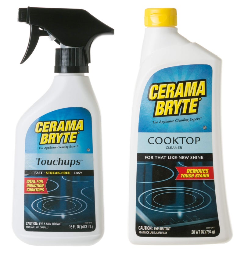 Cerama Bryte Glass-Ceramic Cooktop Cleaning Combo - Cooktop Cleaner (28 oz), with Touchups Spray (16 oz) - Image 1